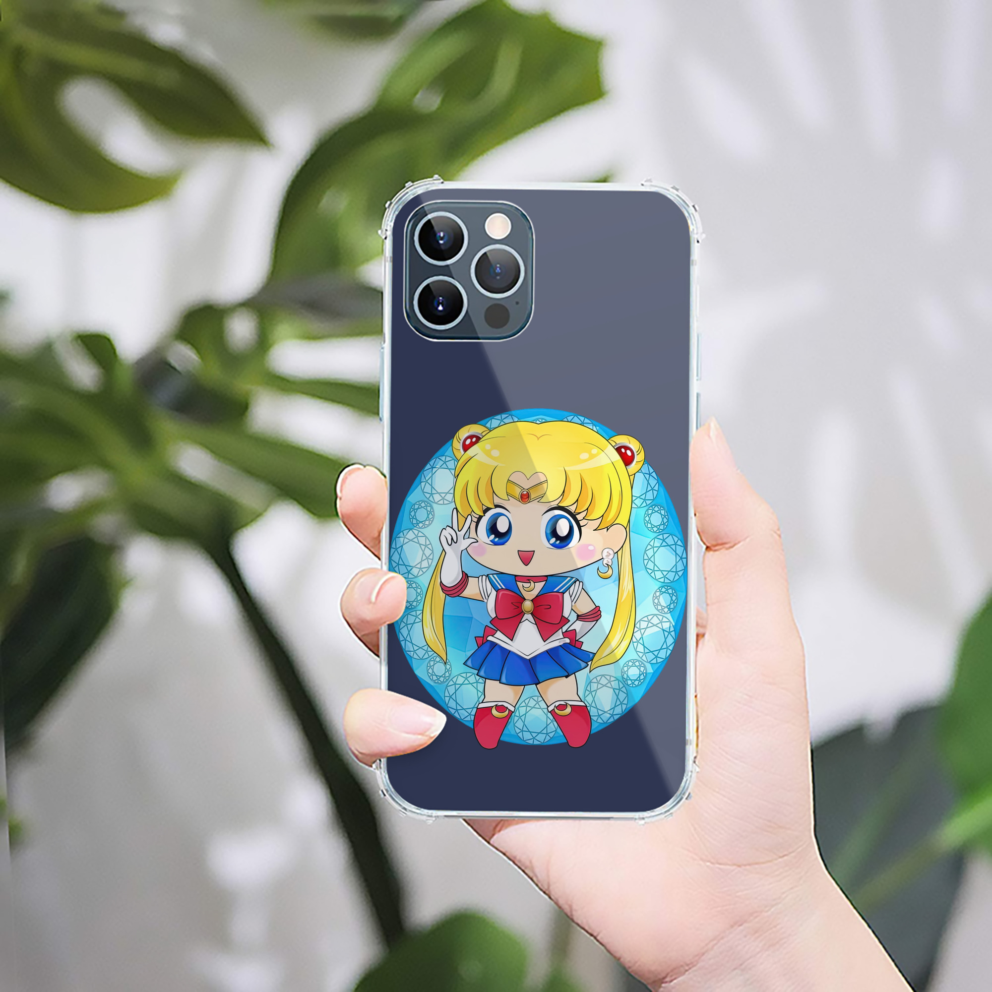 （画像用） 美少女戦士セーラームーン 月野 うさぎ つきの うさぎ Sailor Moon Tsukino Usagi 【iPhone 12シリーズ対応】透明スマホケース（クリアソフトケース）